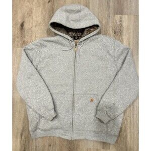 Vintage Carhartt Realtree Camo Fleece Lined Zip Up Hoodie Size XL Y2K Outdoor